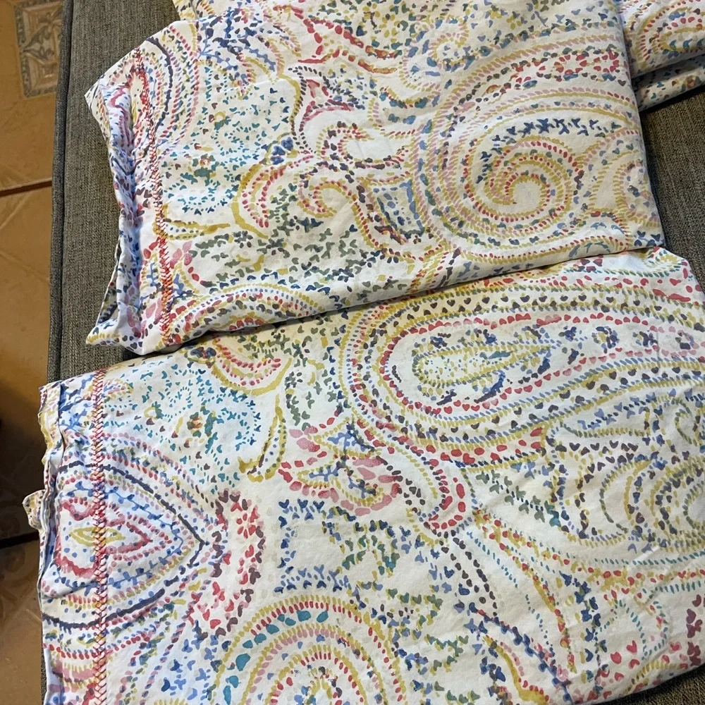 Lauren Ralph Lauren Home Paisley Duvet Cover + Pillow Shams 96”x 87” 100% Cotton